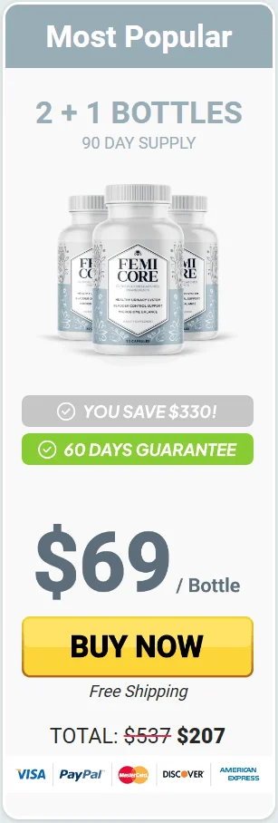 FemiCore 3 bottle price